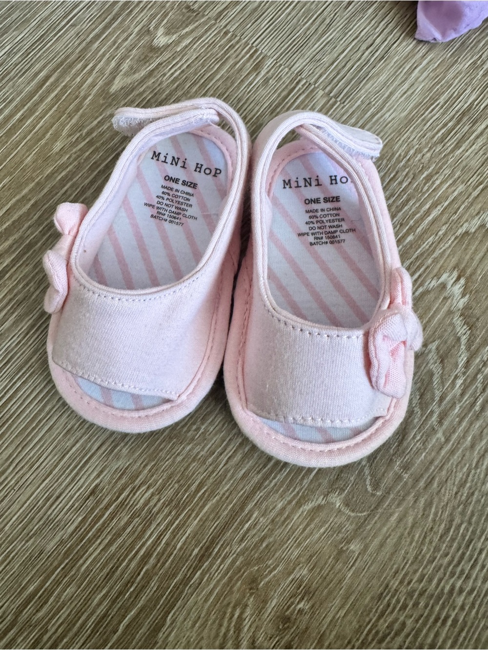 Baby Girls' Pink Bow Canvas Shoes